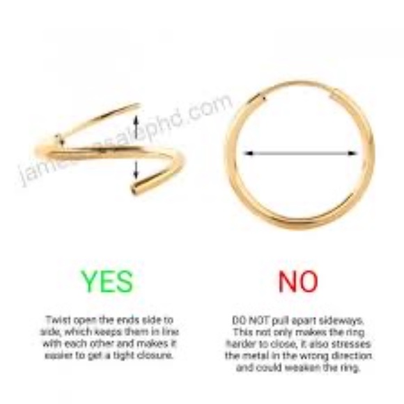 NEW Solid 14K Gold Endless Hoops, 10mm - Picture 7 of 7